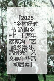 2025“乡村好时节·游购乡村”主题年蔡家沟“艺韵乡集·乐活时光”艺文嘉年华活动启幕